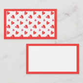 De Correspondance MINI COEURS 3,5x2 Carte Plate II / Horizontal (Devant / Derrière)
