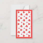 De Correspondance MINI COEURS 3,5x2 Carte Plate II / Vertical (Devant)