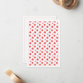 De Correspondance MINI COEURS Carte plate vierge 3,5x5 (Devant/Arrière en situation)