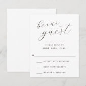 De Correspondance Modern Be Our Guest Wedding Carte RSVP (Devant / Derrière)