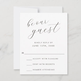 De Correspondance Modern Be Our Guest Wedding Carte RSVP
