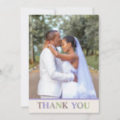 De Correspondance Modern Love Custom Wedding Merci Carte Note (Devant)