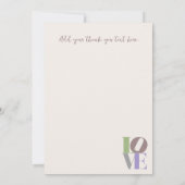 De Correspondance Modern Love Custom Wedding Merci Carte Note (Dos)