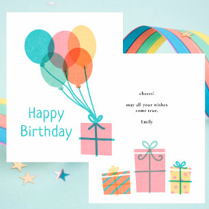 De Correspondance Moderne coloré Simple Joyeux Carte pour notes d'an