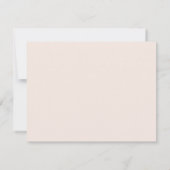 De Correspondance Monogramme Blush Simple Feminine Carte pour notes (Dos)