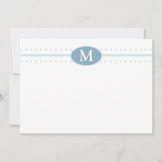 De Correspondance Monogramme Carte pour notes plat (Devant)