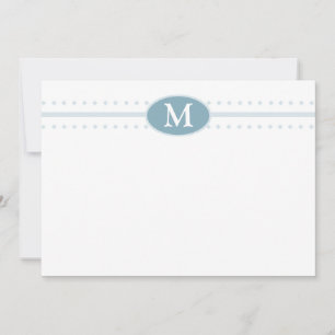 De Correspondance Monogramme Carte pour notes plat