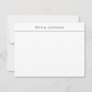 De Correspondance Monogramme minimaliste moderne Nom Carte à note pl