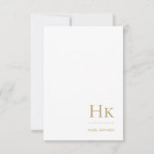 De Correspondance Monogramme Social Carte pour notes Professionnel B (Devant)