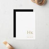 De Correspondance Monogramme Social Carte pour notes Professionnel B (Devant/Arrière en situation)