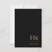 De Correspondance Monogramme Social Carte pour notes Professionnel B (Dos)