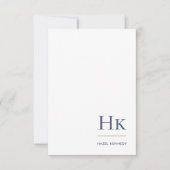 De Correspondance Monogramme Social Carte pour notes Professionnel M (Devant)