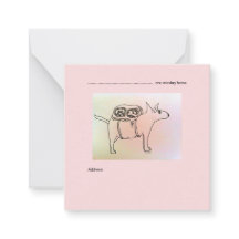 Moving Home with Dogs 6,4 x 6,4 cm Carte à note pl