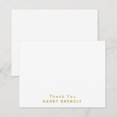 De Correspondance Nom du monogramme Merci Carte à note plate blanche (Devant / Derrière)