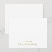 De Correspondance Nom du monogramme Merci Carte à note plate blanche (Devant / Derrière)