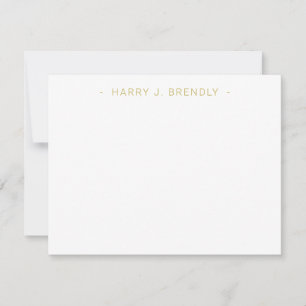 De Correspondance Nom minimaliste professionnel Carte à note plate b