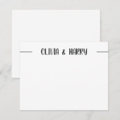 De Correspondance Noms modernes Carte Noir Blanc (Devant / Derrière)