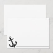 De Correspondance Note Ancre carte (Devant / Derrière)