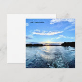 De Correspondance Note Carte Lac Oconee Sunset - Blue Velvet Night (Devant / Derrière)