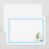 De Correspondance Note Plat Carte Voilier (Devant / Derrière)