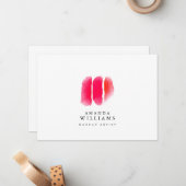 De Correspondance Nuancier rouge Carte pour notes plat (Devant/Arrière en situation)