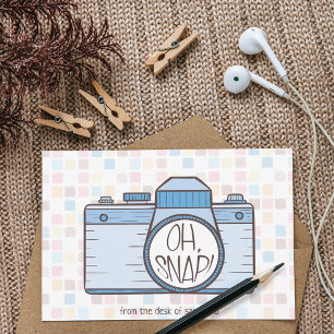 De Correspondance Oh, Snap ! Carte photo Blue Pastel