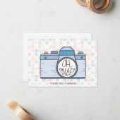 De Correspondance Oh, Snap ! Carte photo Blue Pastel (Devant/Arrière en situation)