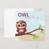 De Correspondance OWL Toujours Aimer Votre Carte (Devant / Derrière)