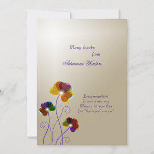 De Correspondance Pansies Merci Carte pour notes