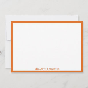 De Correspondance Papaya Orange Simple Minimaliste Carte Bordure