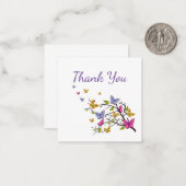 De Correspondance Papillon merci carte pour notes (Devant/Arrière en situation)