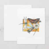 De Correspondance Papillon monarque, libellule et carte d'abeille (Devant / Derrière)