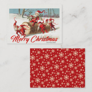 De Correspondance Père Noël vintage Elves Elves Joyeux Noël Carte