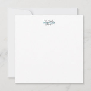 De Correspondance Personnalisez Votre Nom Carte Bleue Sc à Plat