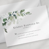 De Correspondance Petite Eucalyptus Greenery Wedding Carte RSVP