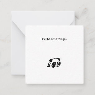 De Correspondance Petite Panda Bear Mini Remerciements Carte Note