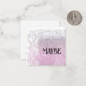 De Correspondance *~* PEUT-ÊTRE Relation AP63 Carte à Note Plat (Devant/Arrière en situation)