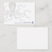 De Correspondance Pieuvre marine avec Ancre | CARTE POUR NOTES (Devant / Derrière)