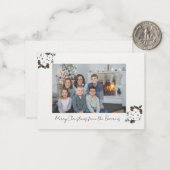 De Correspondance Pine Cone Noël Famille Carte photo (Devant/Arrière en situation)