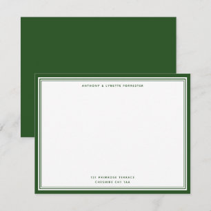 De Correspondance Pine moderne Vert Nom et carte d'adresse