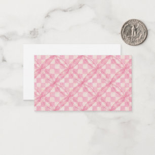 De Correspondance PINK CHECK QUILT 3.5x2 Carte plate / Horizontale