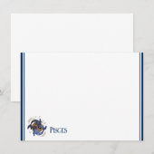 De Correspondance Poissons Zodiac Carte à Note Plat (Devant / Derrière)