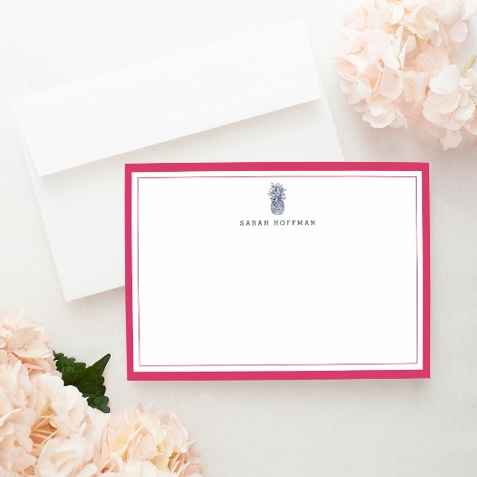 De Correspondance Prép ananas | Carte papier à lettres personnalisée
