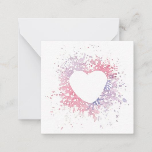 De Correspondance Remplissez ma carte Coeur Flat Note (Devant)
