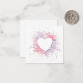 De Correspondance Remplissez ma carte Coeur Flat Note (Devant/Arrière en situation)