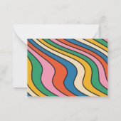 De Correspondance Retro Rainbow Nom personnalisé Carte Note moderne (Dos)