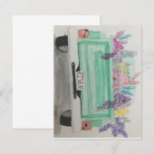 De Correspondance Risen Floral Truck Carte pour notes (Devant / Derrière)