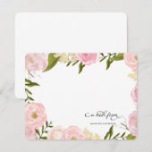 De Correspondance ROMANCE FLORALE Carte pour notes personnalisé (Devant / Derrière)