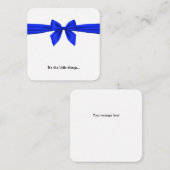 De Correspondance Royal Blue Bow Mini Remerciements Carte Note (Devant / Derrière)