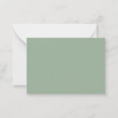 De Correspondance Sage Green QR Code Mariage Site Web Carte RSVP (Dos)